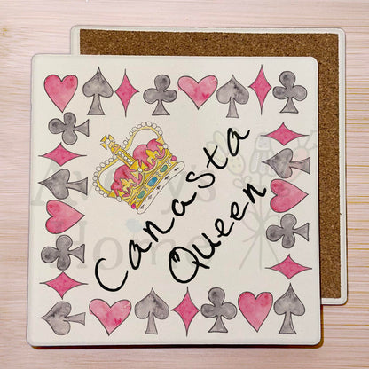 Canasta Queen Stone Coaster