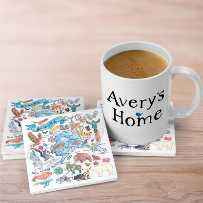 Alaska Map Stone Coaster