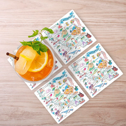 California Map Stone Coaster