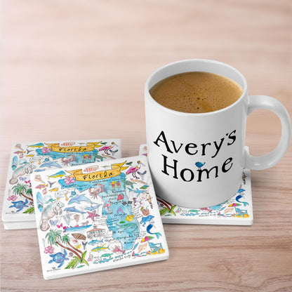 Florida Map Stone Coaster