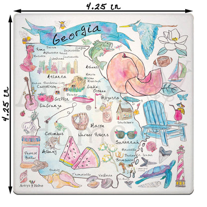 Georgia Map Stone Coaster