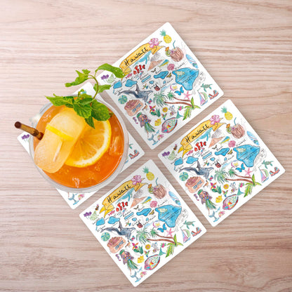 Hawaii Map Stone Coaster