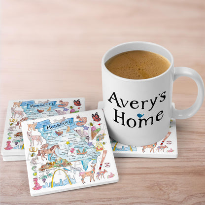 Missouri Map  Stone Coaster