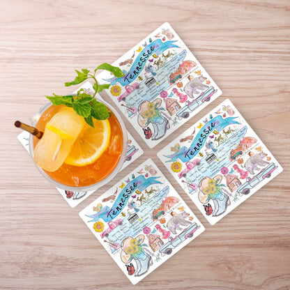 Tennessee Map  Stone Coaster