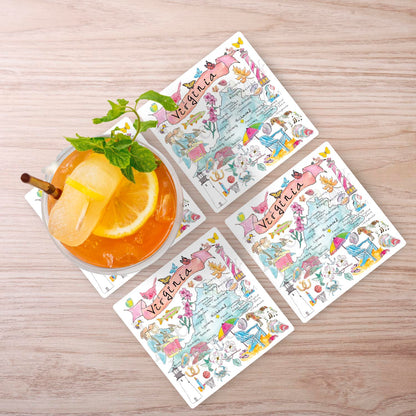 Virginia Map Stone Coaster