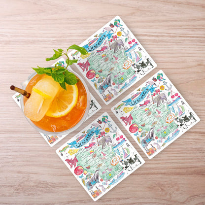 Wisconsin Map Stone Coaster