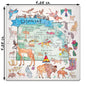 Wyoming Map  Stone Coaster