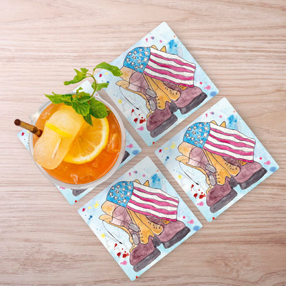 Heros Wear Combat Boots Stone Coaster