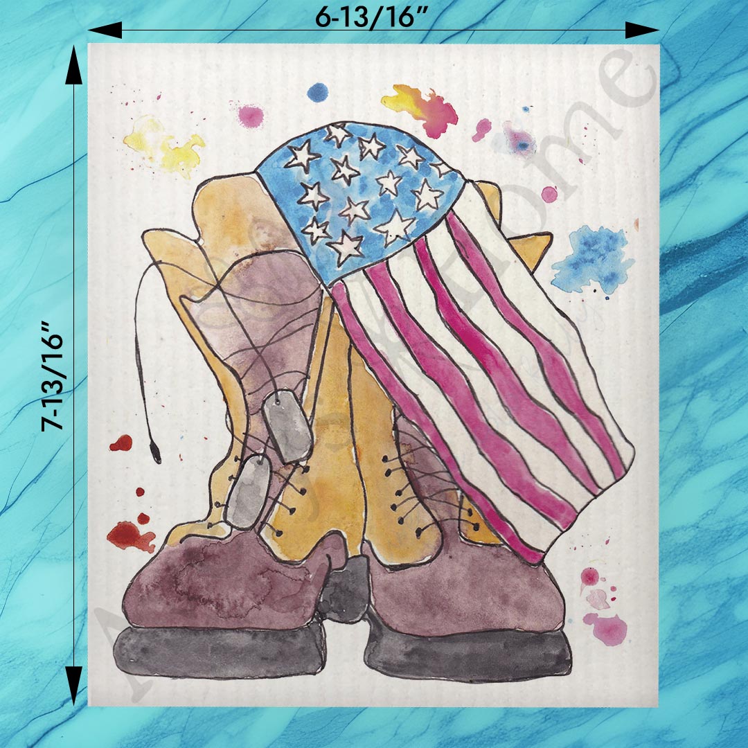 Heroes Wear Combat Boots Swedish Dishcloth – Service & Strength