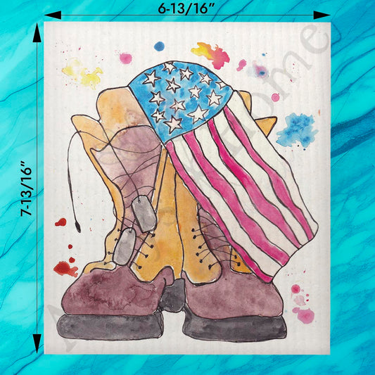 Heroes Wear Combat Boots Swedish Dishcloth – Service & Strength