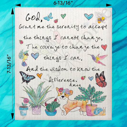 Serenity Prayer Swedish Dishcloth – Peace & Wisdom