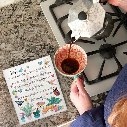 Serenity Prayer Swedish Dishcloth – Peace & Wisdom