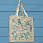 Blue Birds of Happiness Organic Cotton Tote Bag – Peace, Joy & Sky
