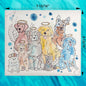 Kindest Souls Angel Dogs Swedish Dishcloth