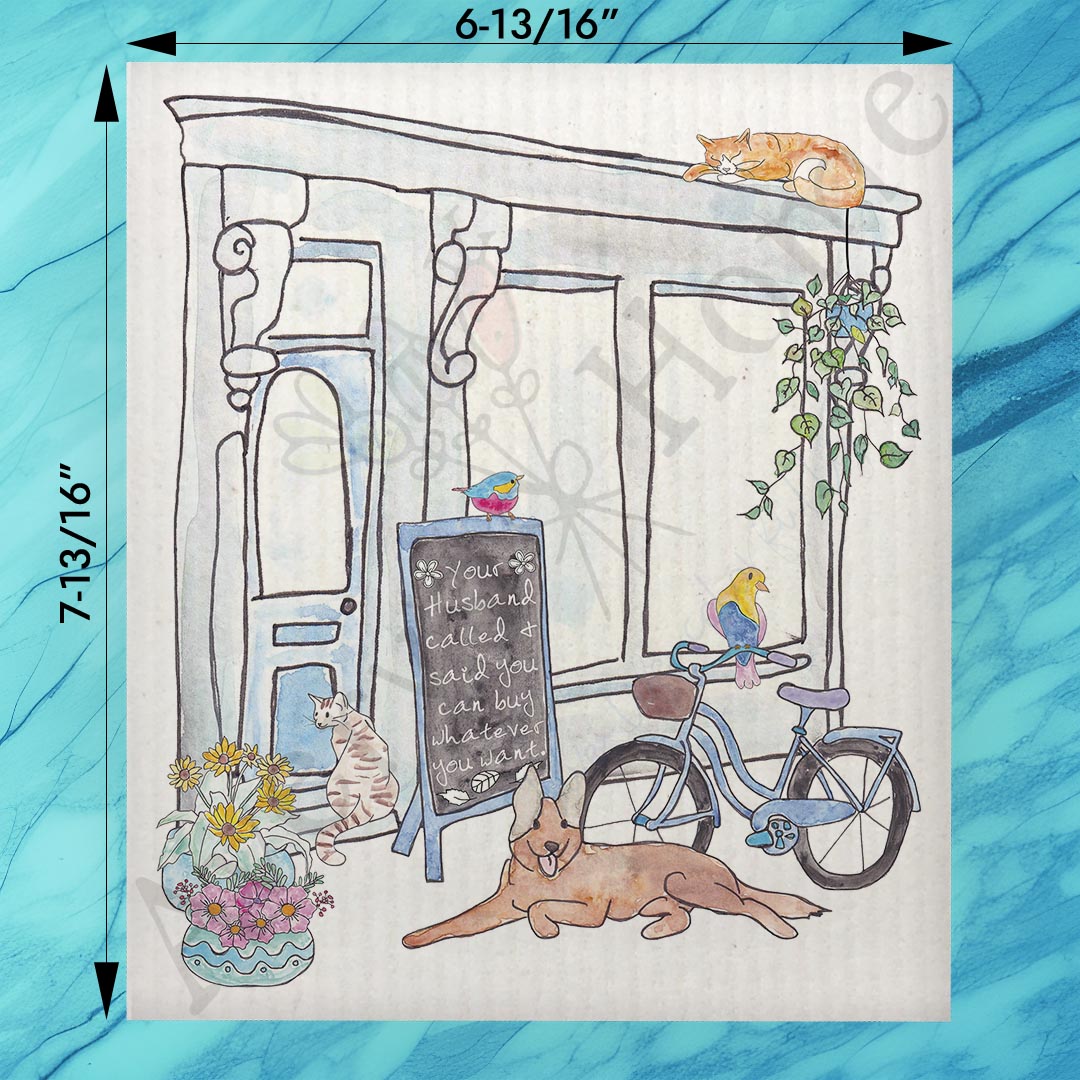 Customizable Store Front Swedish Dishcloth