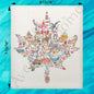 Canada Icons Swedish Dishcloth – Mountains, Moose & Maple Syrup