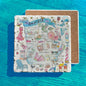 Georgia State Icons Map Tumbled Stone Trivet