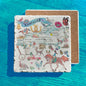 Kentucky State Icon Map Watercolor Tumbled Edge Stone Trivet
