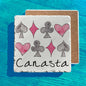 Canasta Playing Card Game Suits Tumbled Edge Stone Trivet