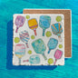 Colorful Pickleball Paddles Tumbled Edge Stone Trivet