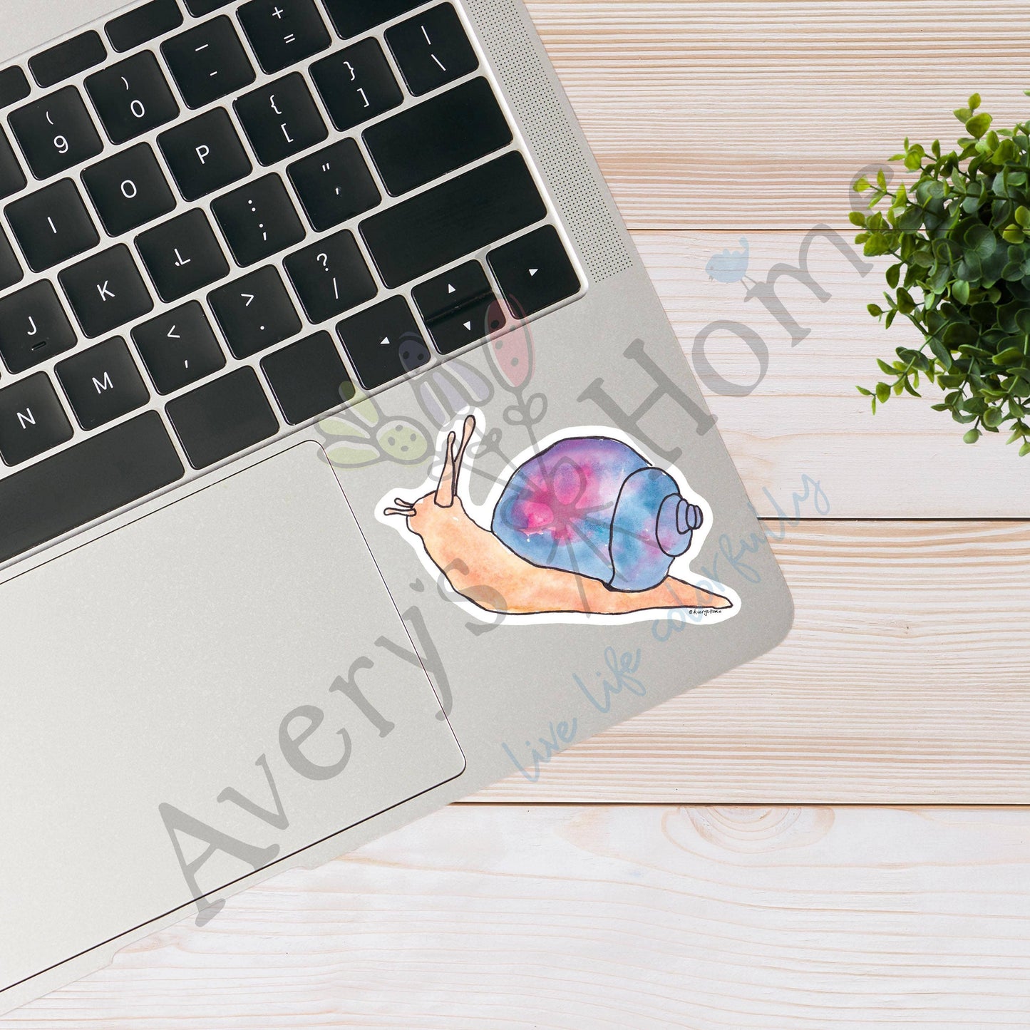 Coffee & Donuts Watercolor Art 3" Vinyl Die-Cut Sticker